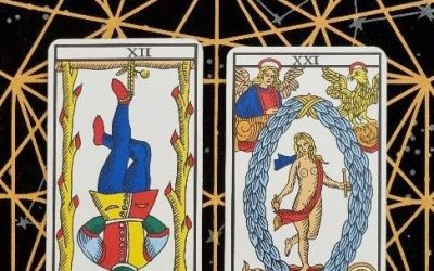 Le passage : 21/12 le monde et le pendu dans le tarot de Marseille !